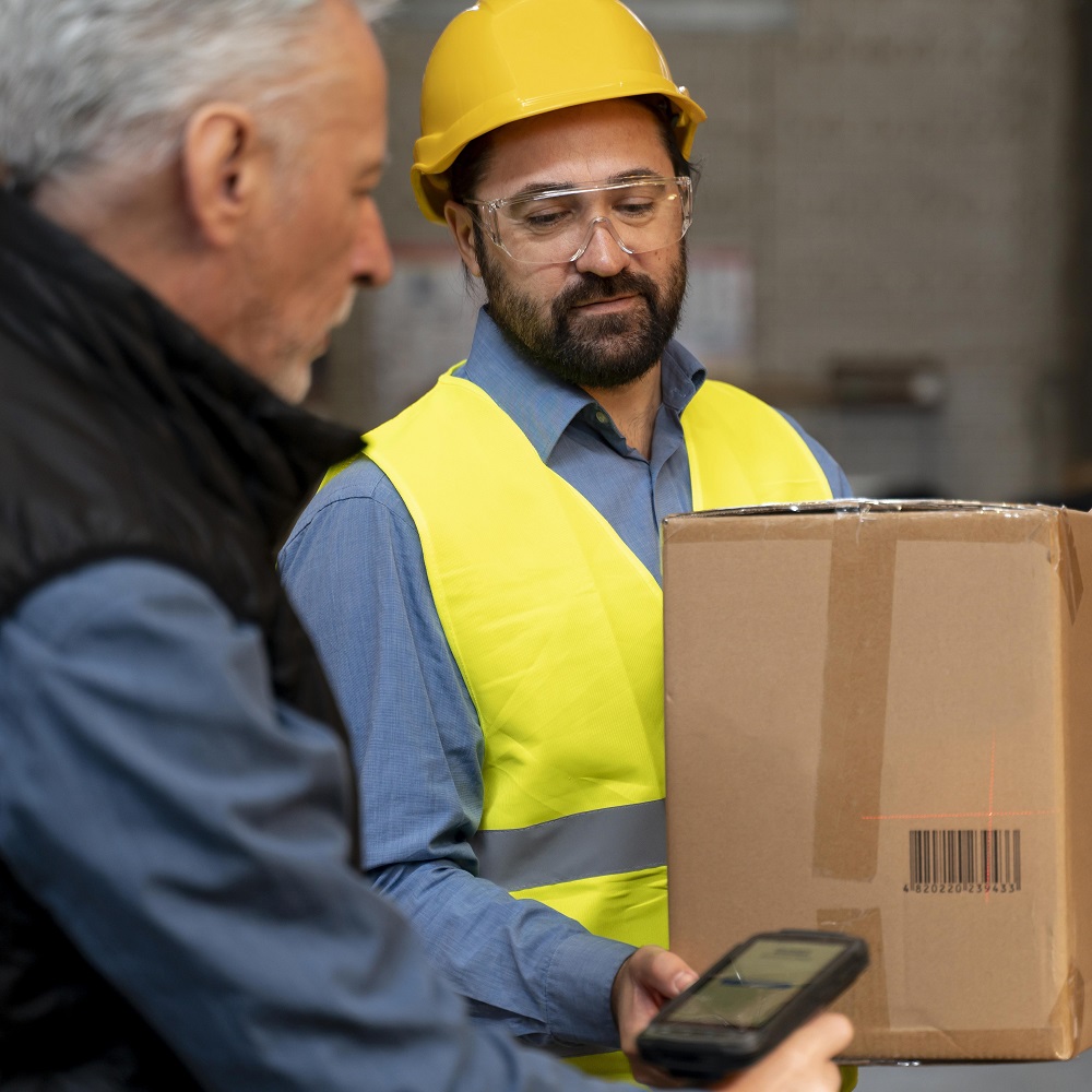 A supplier makes a delivery