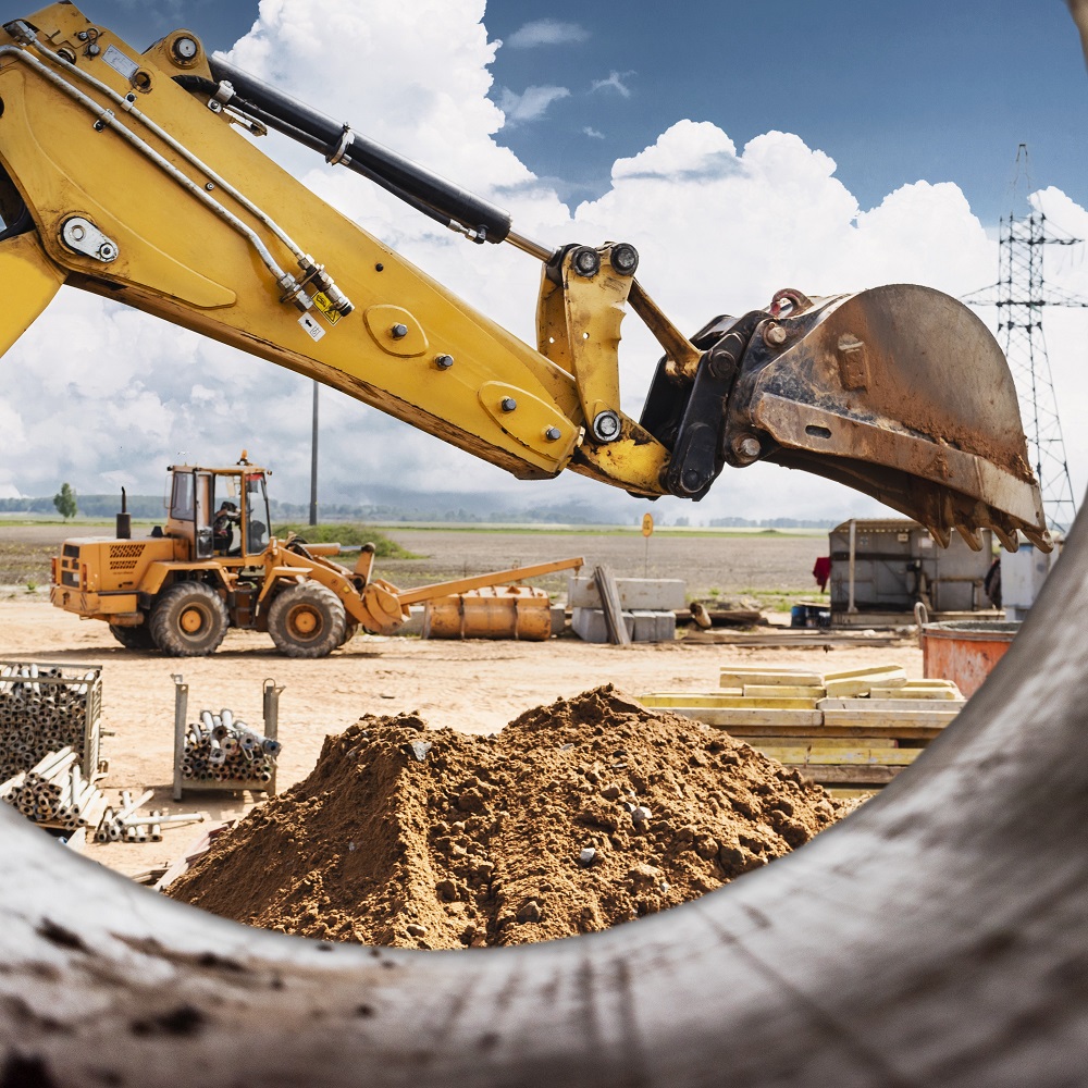 An excavator bought on hire purchase