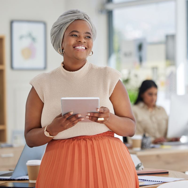 A woman with venture debt investment in her business