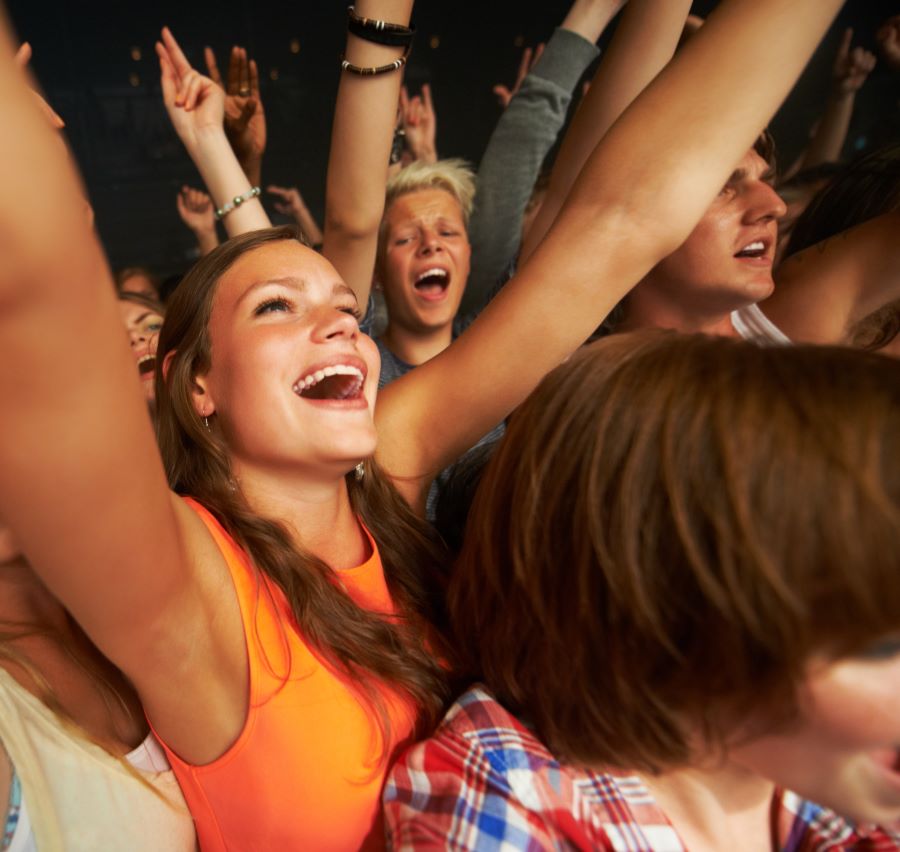 The crowd at a Taylor Swift concert