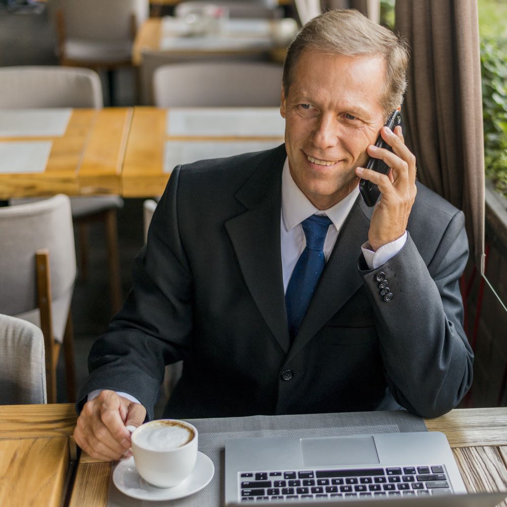 A business owner discusses strategy